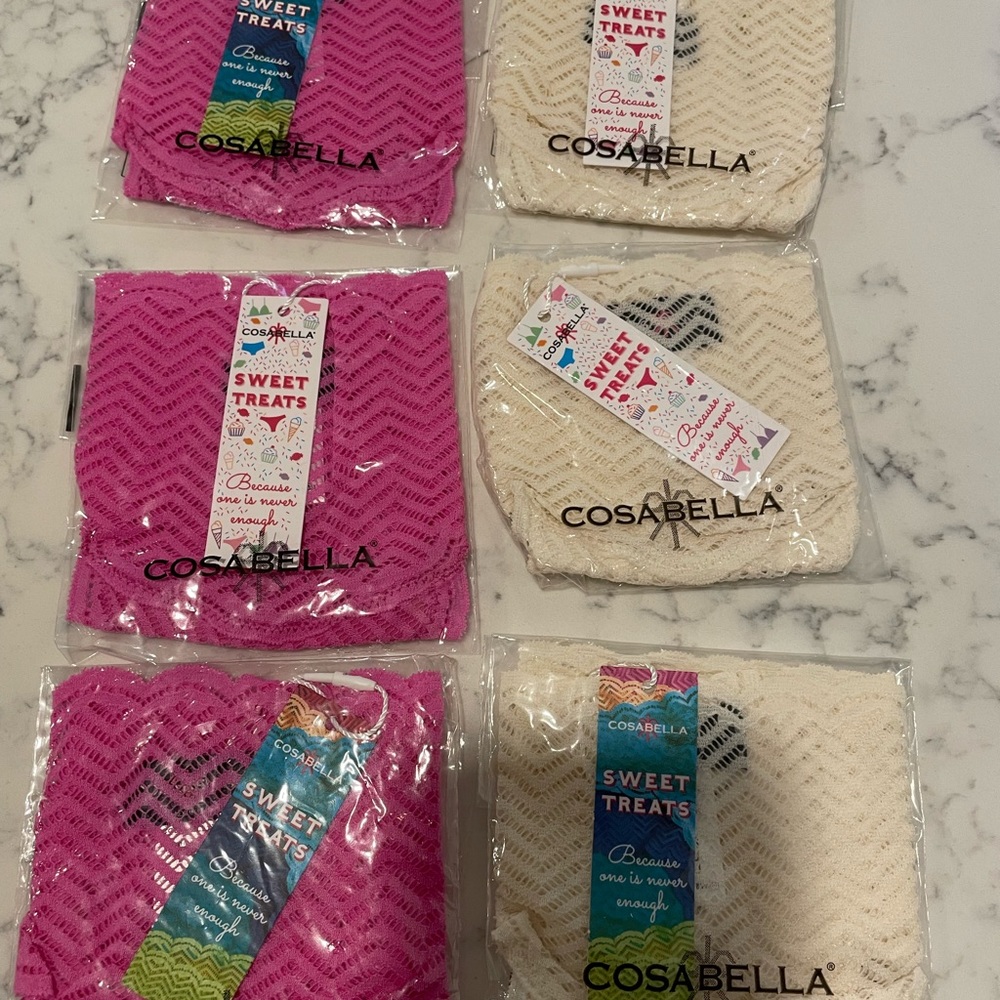6 Cosabella Sweet Treats Geo Thongs NWT